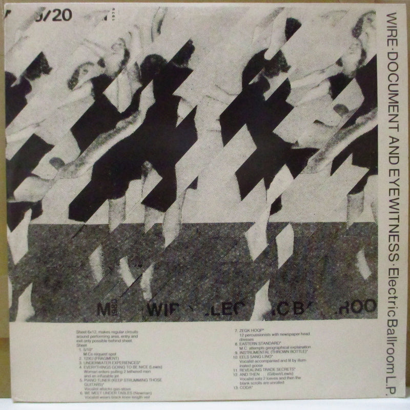 WIRE (ワイヤー) - Document And Eyewitness (UK オリジナル 2xLP)