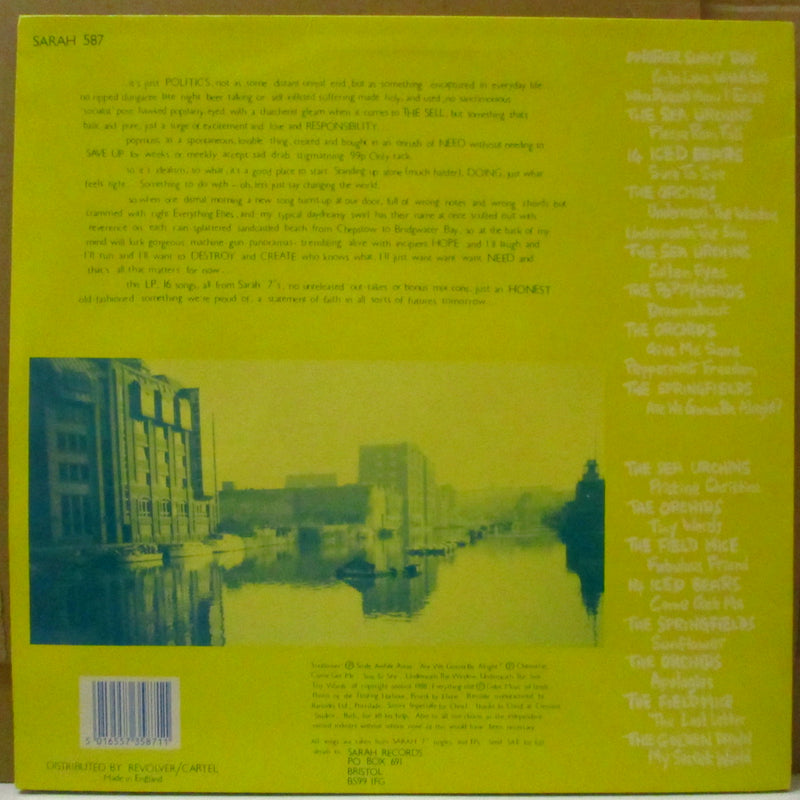 V.A. (英Sarah ネオアコ/インディポップ・コンピ) - Shadow Factory (UK 2ndプレス「青ラベ・黄色ジャケ」 LP)