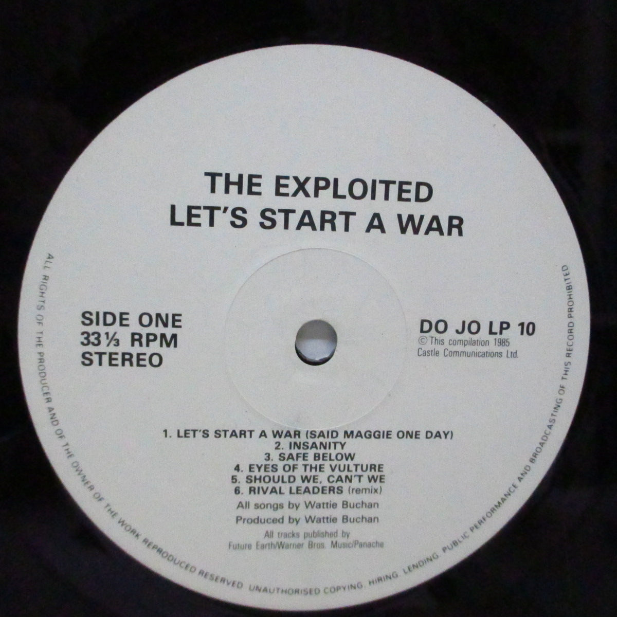 EXPLOITED, THE (ジ・エクスプロイテッド)  - Let's Start A War... (UK '85 再発 LP+「別デザイン」ジャケ/Dojo LP 10)