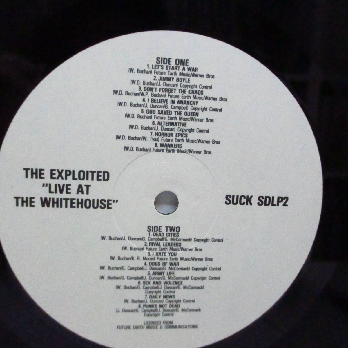 EXPLOITED, THE (ジ・エクスプロイテッド)  - Live At The Whitehouse (UK オリジナル LP) '85年ワシントンDCライブ！
