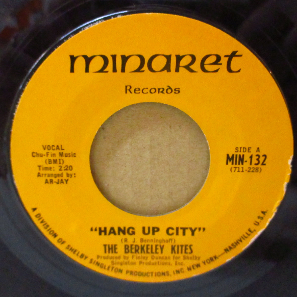 BERKELEY KITES, THE (ザ・ベーカリー・カイツ)  - Hang Up City (US '68 オリジナル7インチ)バブルガム調サンシャイン・ポップ！