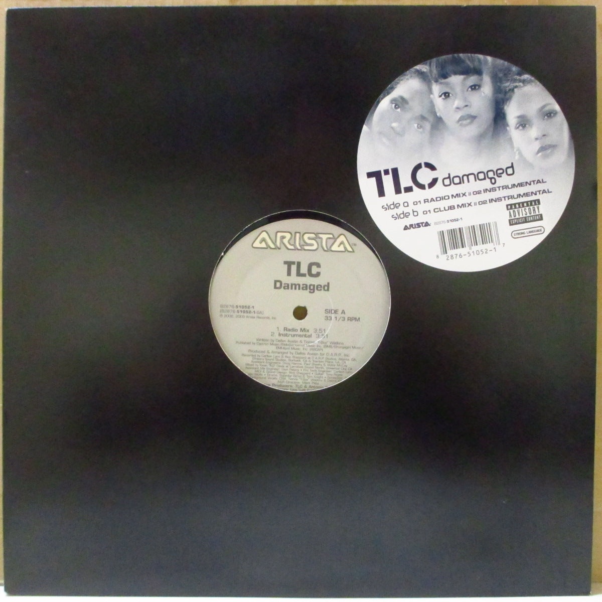 TLC - Damaged (US '03 オリジナル4バージョン収録 12インチ/レアステッカー付きダイカットスリーブ)