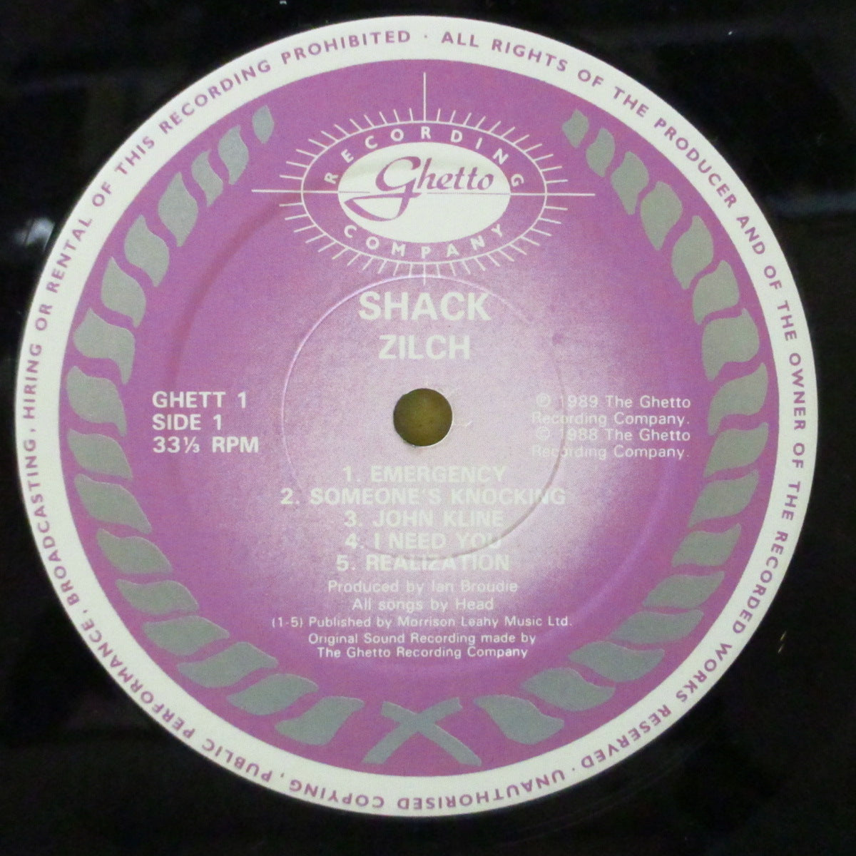 SHACK (シャック)  - Zilch (UK 限定 LP+片面12インチ+光沢インサート/レアステッカー付きジャケ)