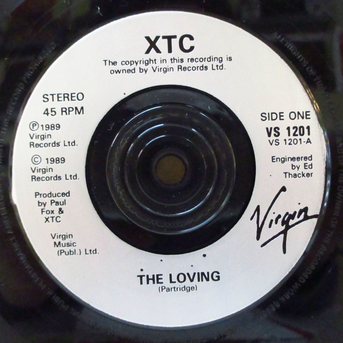 XTC (エックスティーシー)  - The Loving (UK 再発「プラスチックラベ」 7インチ+光沢固紙ジャケ)