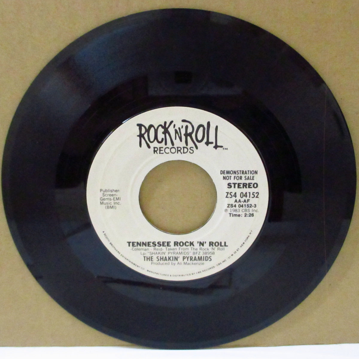 SHAKIN' PYRAMIDS (シェイキン・ピラミッズ)  - Tennessee Rock 'N' Roll (US '83 プロモ 7インチ)