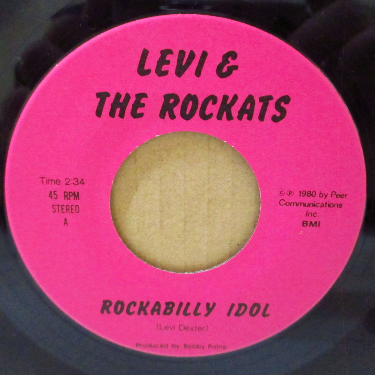 LEVI & THE ROCKATS (リーヴァイ & ザ・ロカッツ)  - Rockabilly Idol (Japan 90's 再発「ラージホールセンター・マトPAE-001」 7インチ)