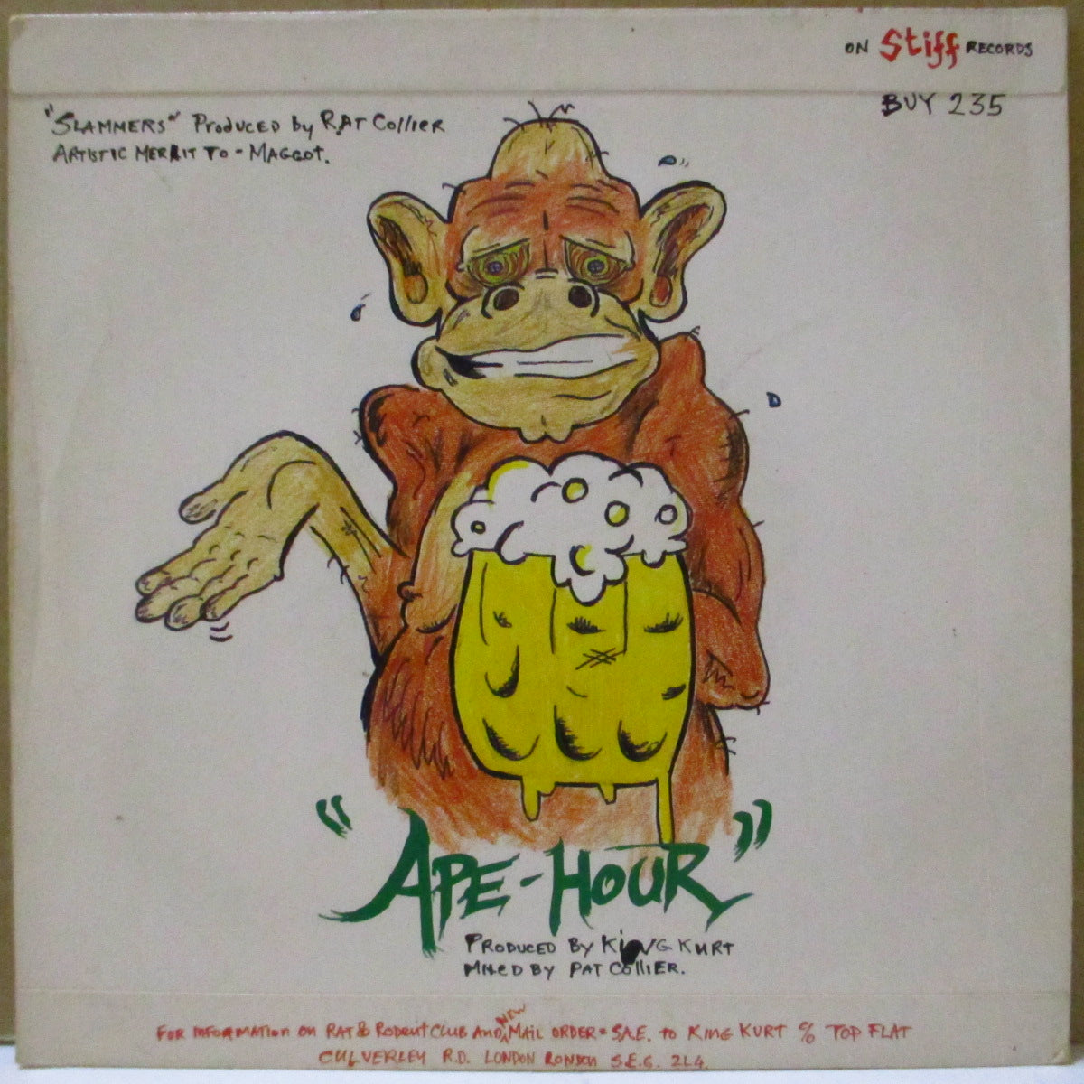KING KURT (キング・カート)  - Slammers! (UK '85 オリジナル 7インチ/光沢固紙折り返しジャケ)