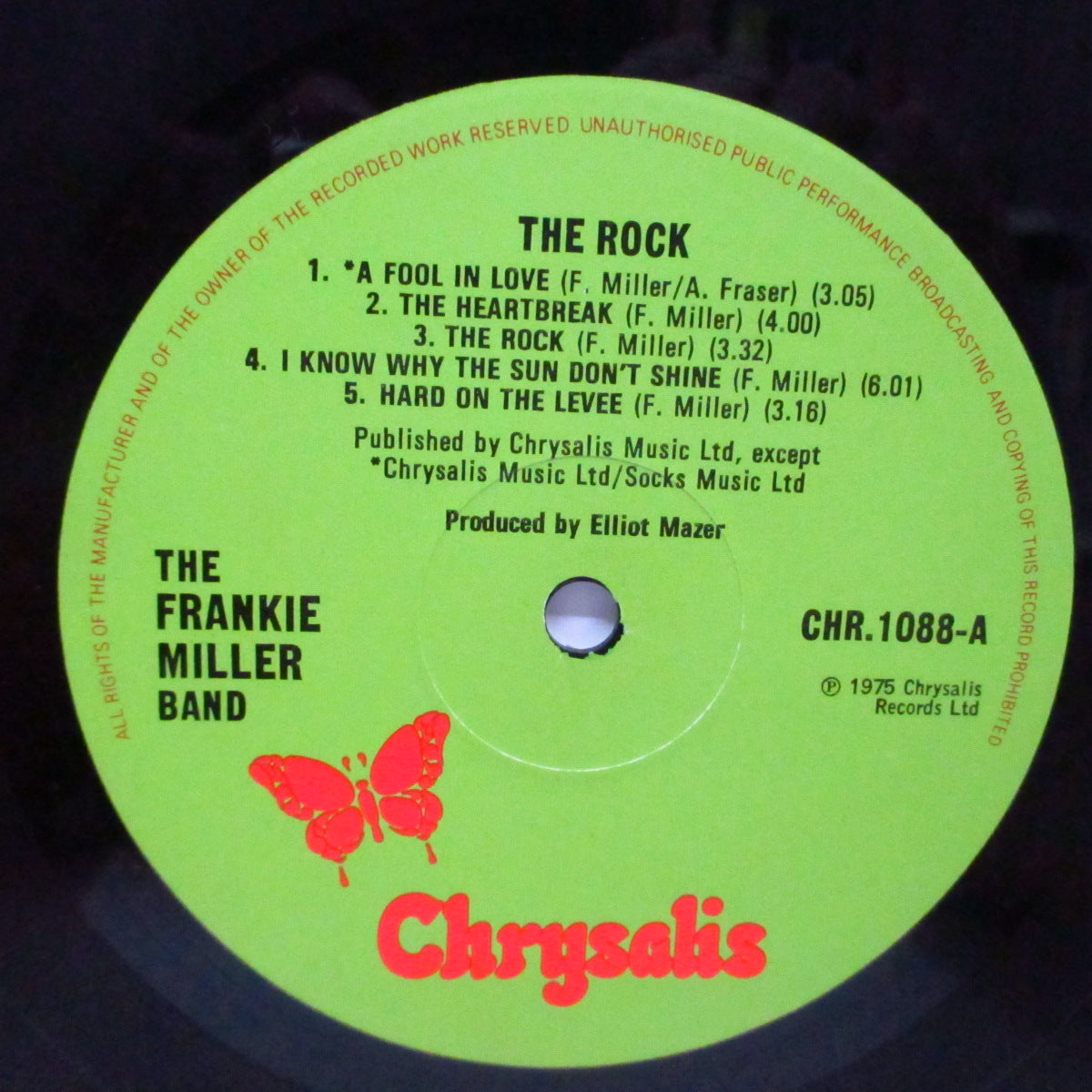 FRANKIE MILLER BAND (フランキー・ミラー・バンド)  - The Rock (UK オリジナル LP)