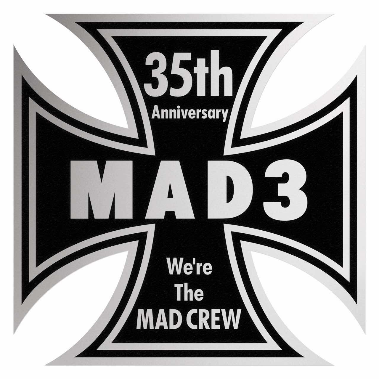 MAD 3 (マッド・スリー)  - ROCK'N'ROLL HEAVEN (Japan 自主制作限定CD+DVD /New) 結成35周年記念のデザインで直径9センチのミラーステッカー特典付き！12/25 (水）発売、予約受付中！