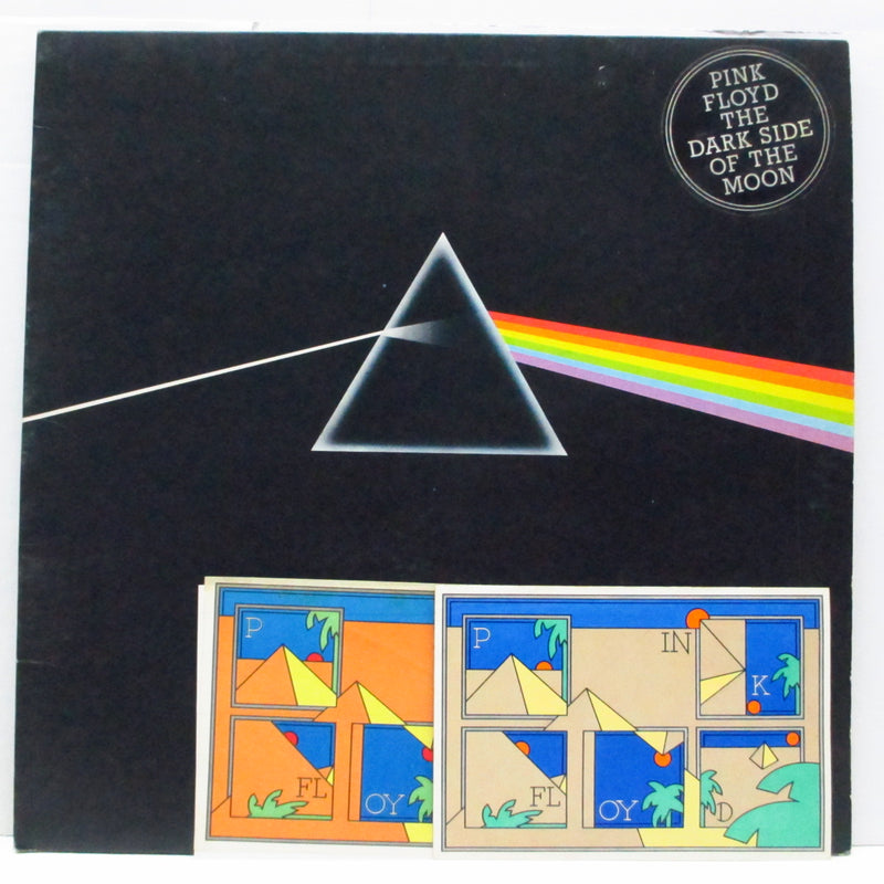 PINK FLOYD (ピンク・フロイド)  - Dark Side Of The Moon (UK '73 2ndプレス・ラベ LP+2xポスター、2xステッカー/ステッカー付見開ジャケ)