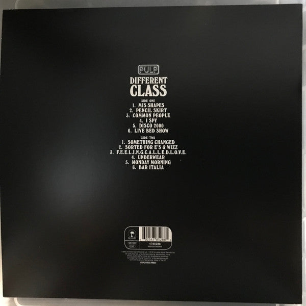 PULP (パルプ)  - Different Class (UK/EU 限定復刻再発 LP/NEW) '96年5thアルバム