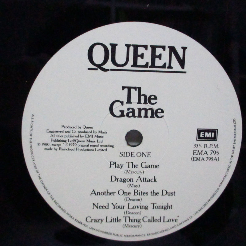 QUEEN (クイーン)  - The Game (UK '80 再発 LP+角丸インナー/光沢銀ジャケ)