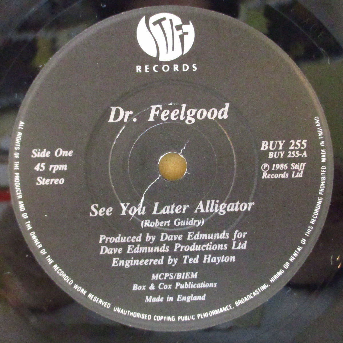 DR.FEELGOOD (ドクター・フィールグッド) - See You Later Alligator (UK オリジナル 7インチ+光沢固紙ジャケ)