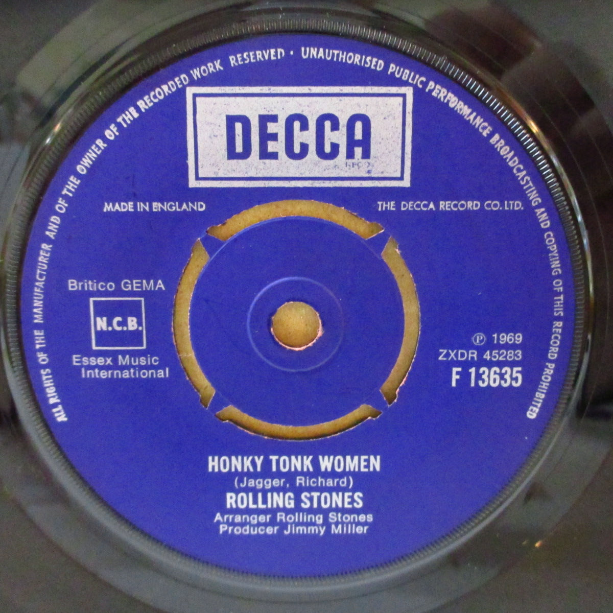 ROLLING STONES (ローリング・ストーンズ)  - Honky Tonk Women (UK '76 再発「ラウンドセンター」 7"+カンパニースリーブ)