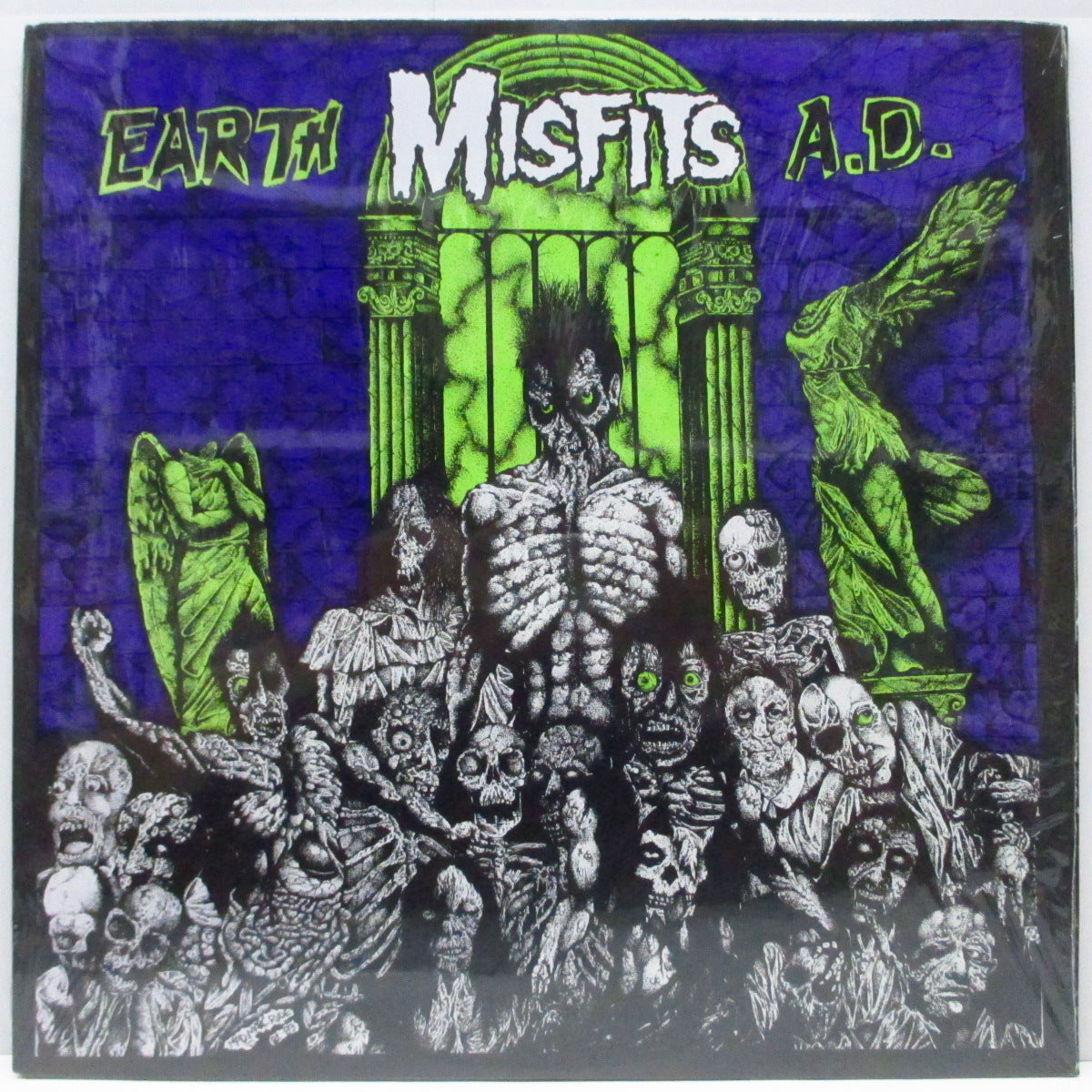 MISFITS (ミスフィッツ)  - Earth A.D. / Wolfs Blood (US '91 正規再発 Evilive Music 出版ラベ「黒盤 」LP/裏タイトル文字が非常に珍しい「白枠」！ )