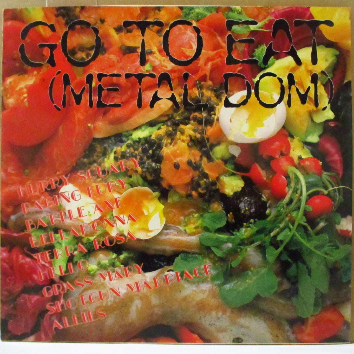 V.A. ('80s 日本・ヘヴィメタル/ハードロック・コンピ)  - Go To Eat - Metal Dom (Japan '85 オリジナル LP/ブックレット欠)