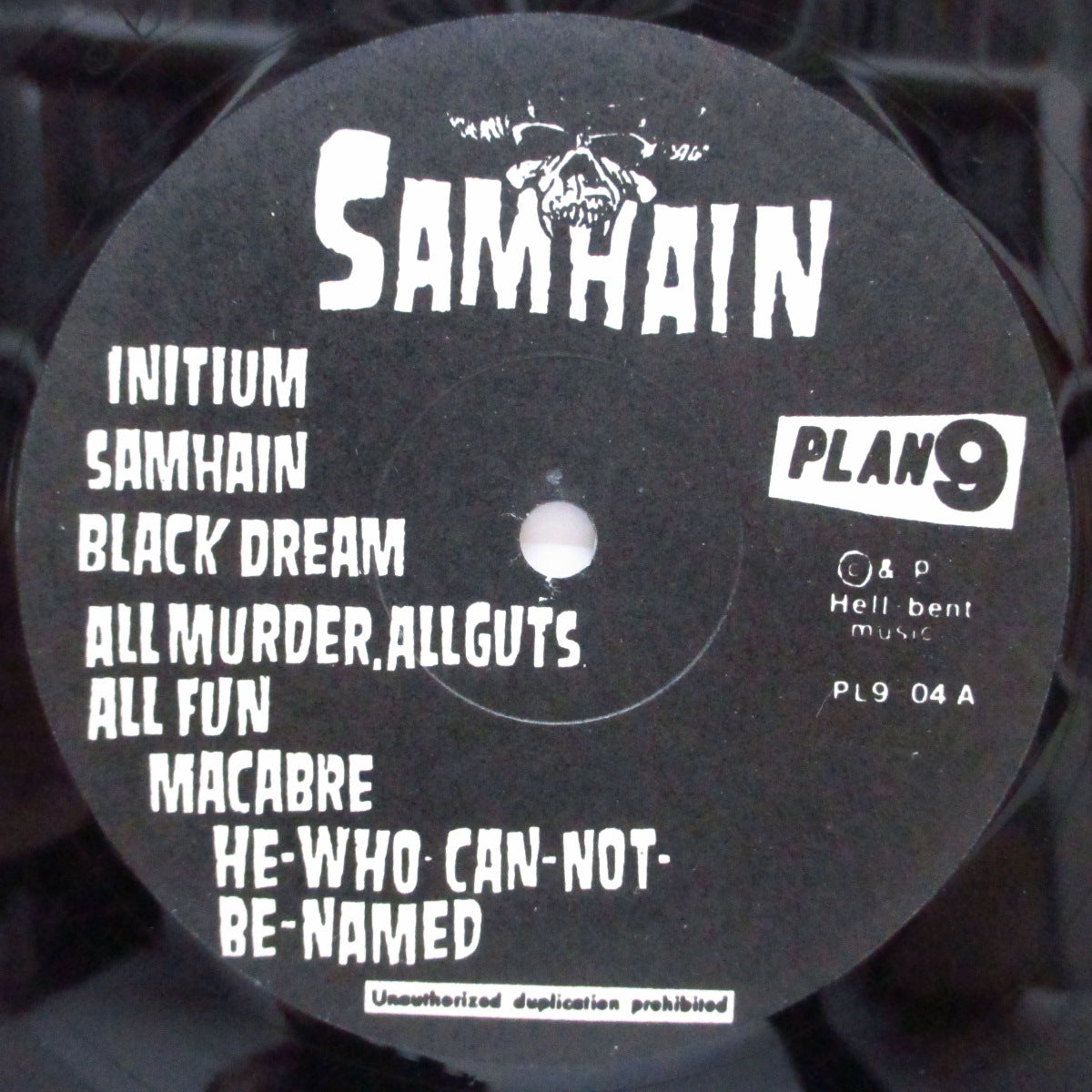 SAMHAIN (サムヘイン)  - Initium (US '86 正規再発「光に透かすと赤茶色盤」LP/Caroline ロゴ無しジャケ、インサート無) '84年ファースト！