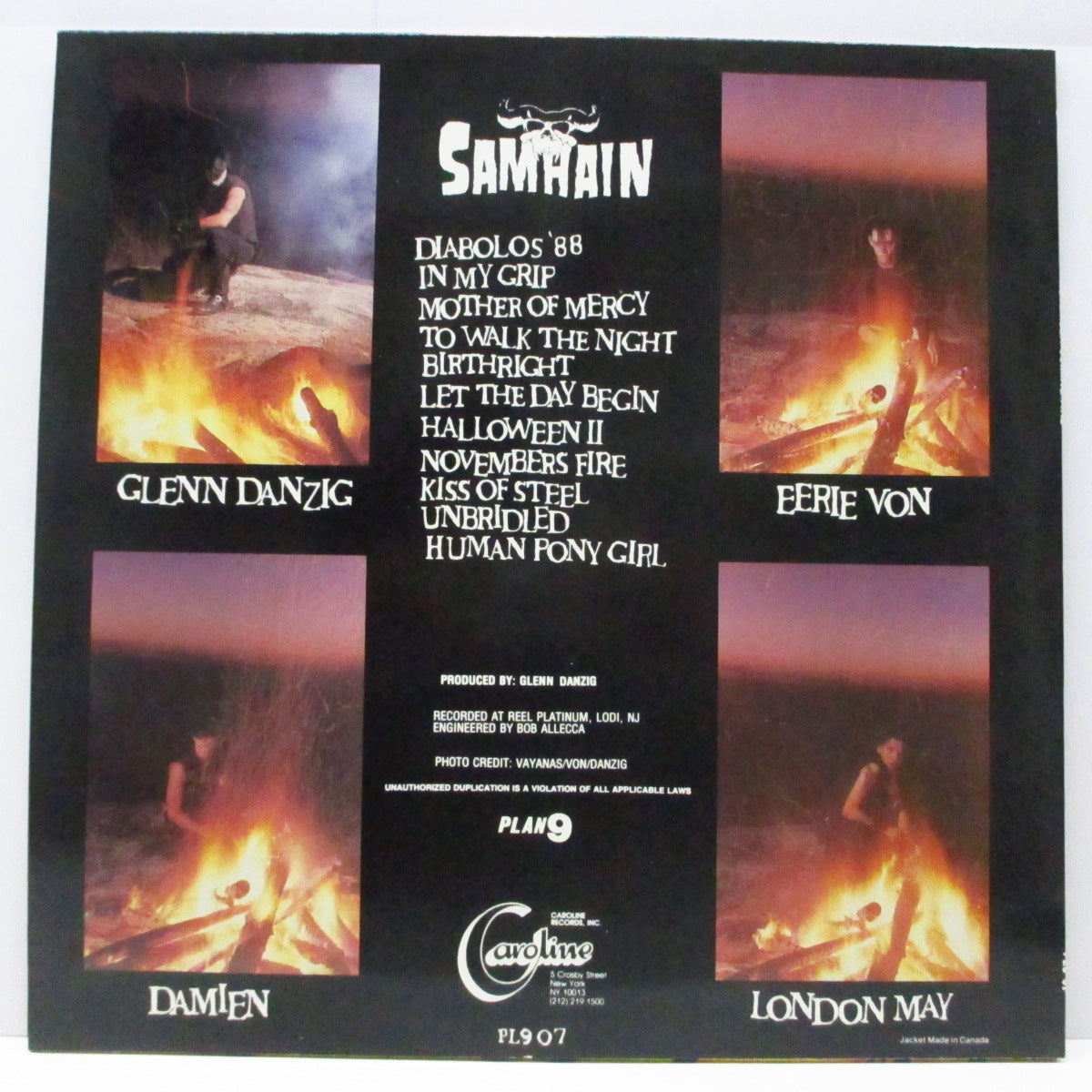 SAMHAIN (サムヘイン)  - November-Coming-Fire (US '88 正規再発「光に透かすと赤茶色盤」LP/インサート無) '86年サード＆ラスト！