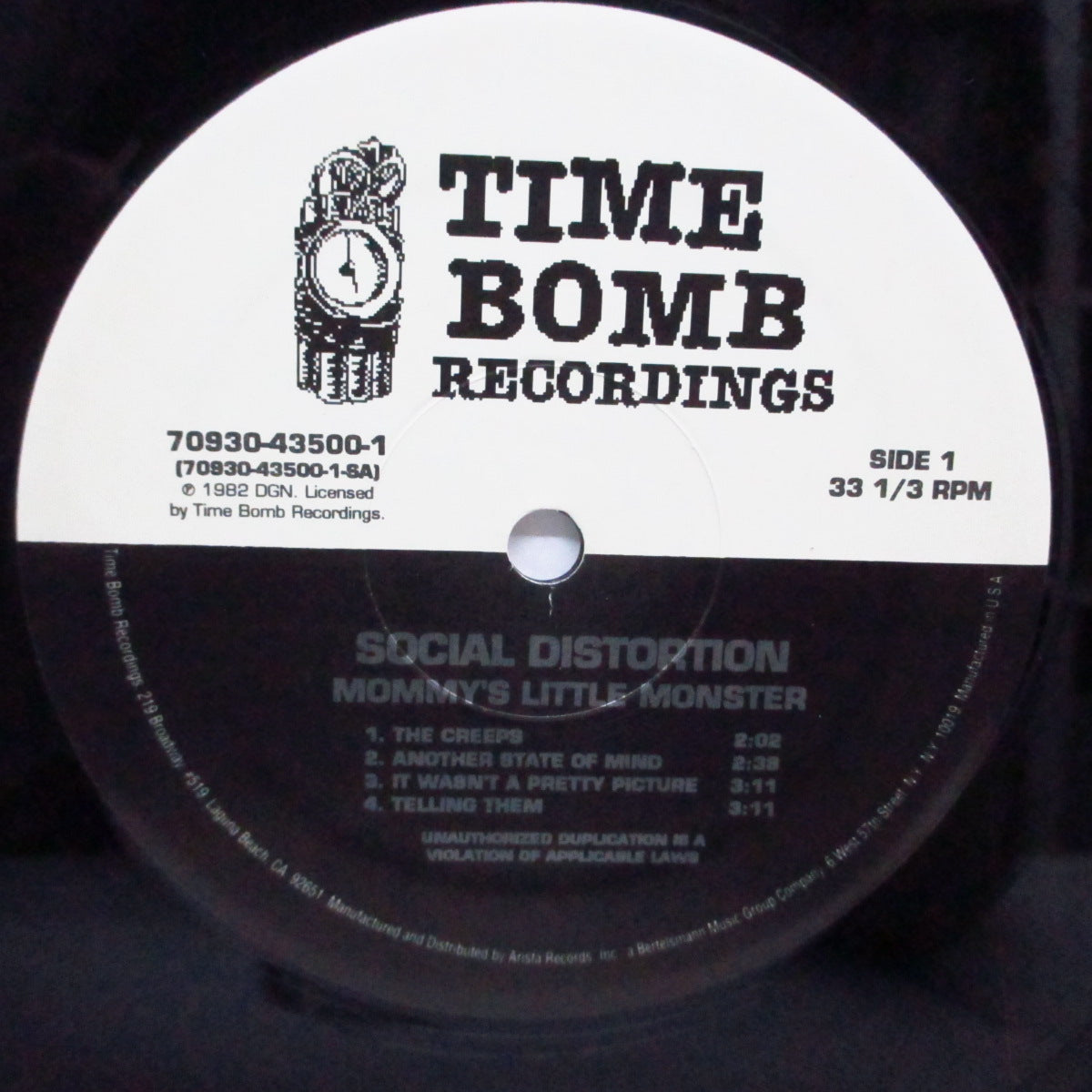 SOCIAL DISTORTION (ソーシャル・ディストーション)  - Mommy's Little Monster (US '95 再発 LP+見開ジャケ/70930-43500-1)