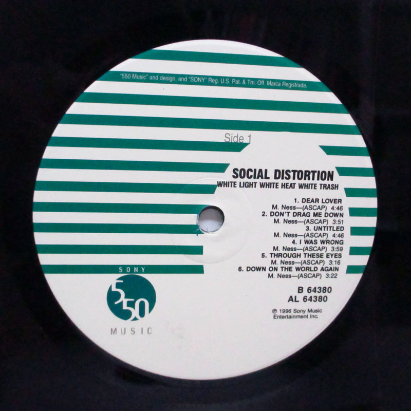 SOCIAL DISTORTION (ソーシャル・ディストーション)  - White Light White Heat White Trash (US オリジナル LP+インナー)