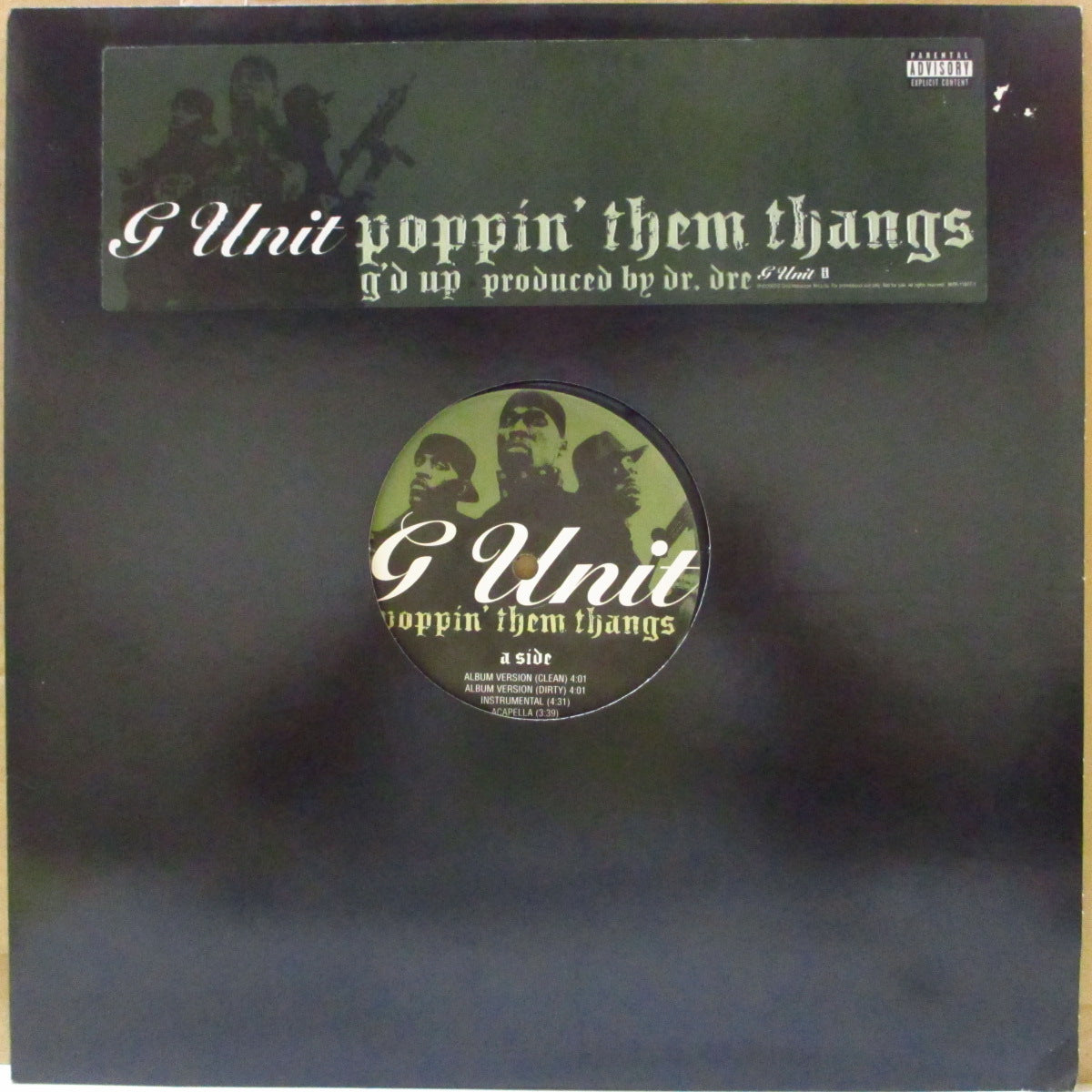 G-UNIT (Gユニット)  - Poppin' Them Thangs (US '03 プロモ5曲入り33回転 12インチ/レアステッカー付きダイカットスリーブ)