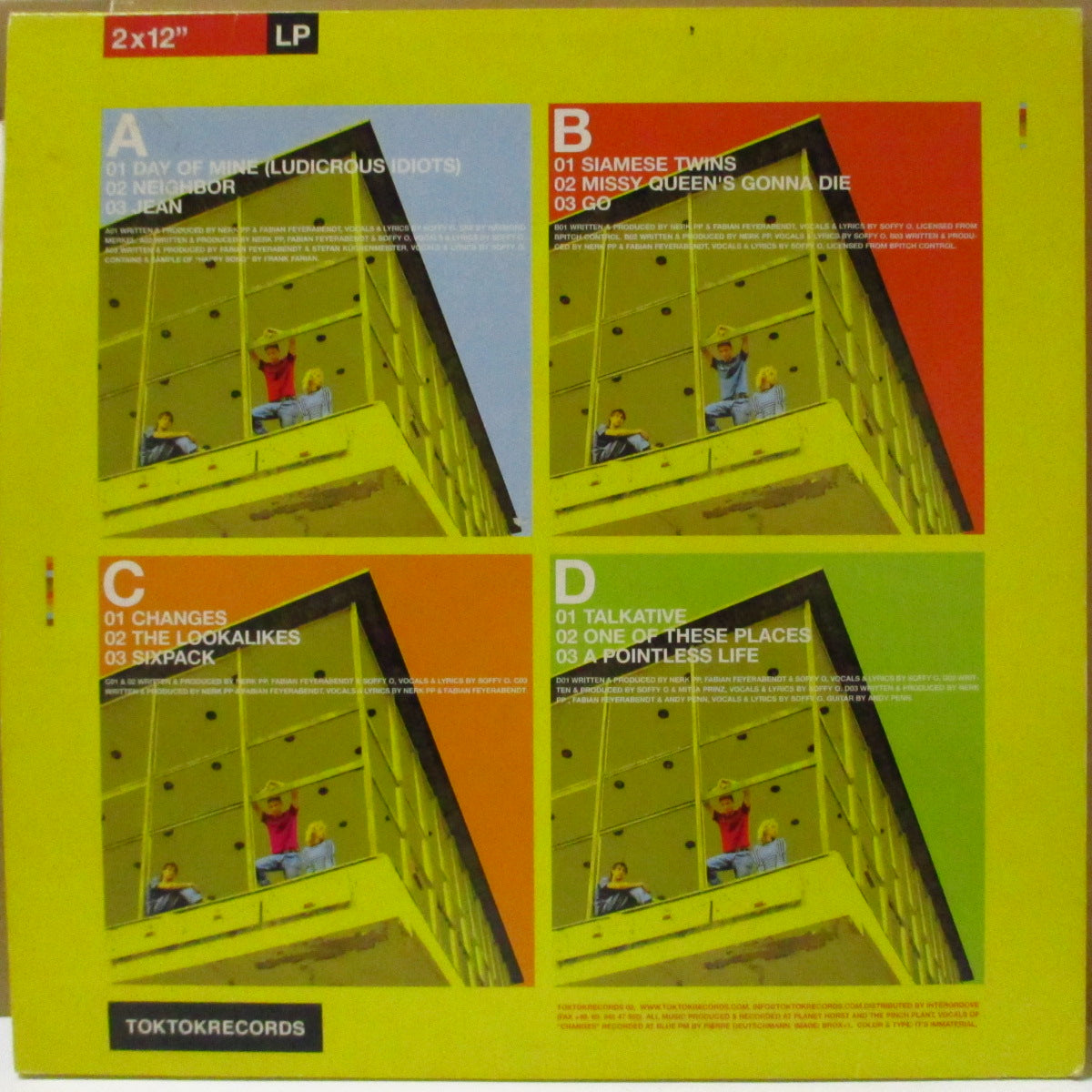 TOKTOK VS. SOFFY O. (トックトック VS ソフィ・オー)  - S.T. <1st Album> (German オリジナル 2xLP) '02年唯一のフルアルバム