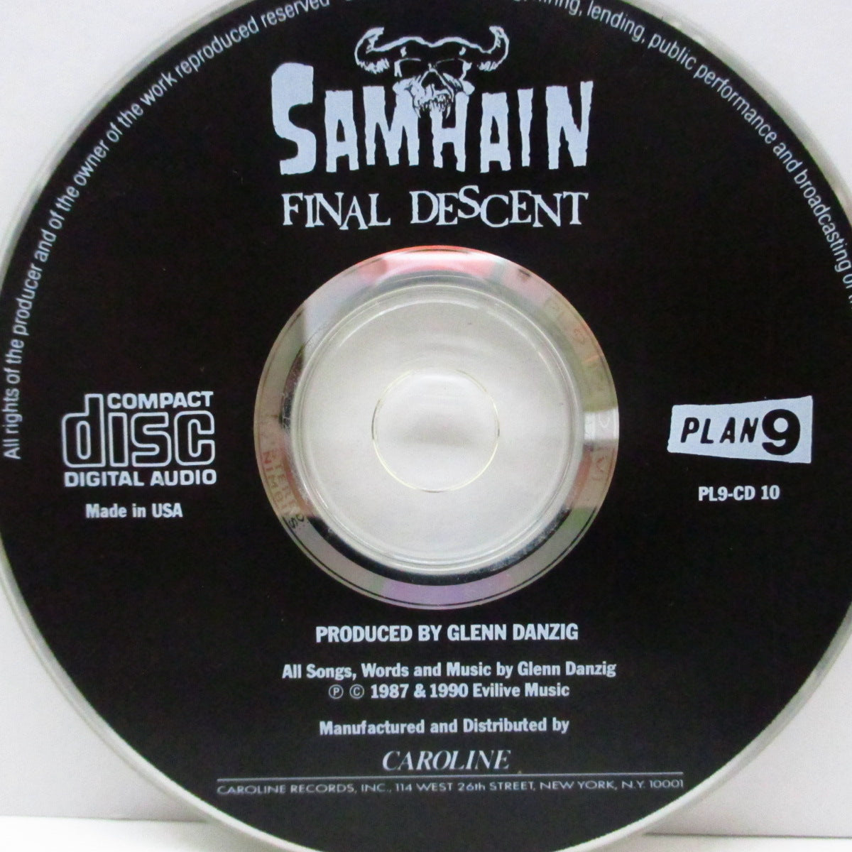 SAMHAIN (サムヘイン)  - Final Descent (US '90 初回オリジナル CD) '90年ラストアルバム！