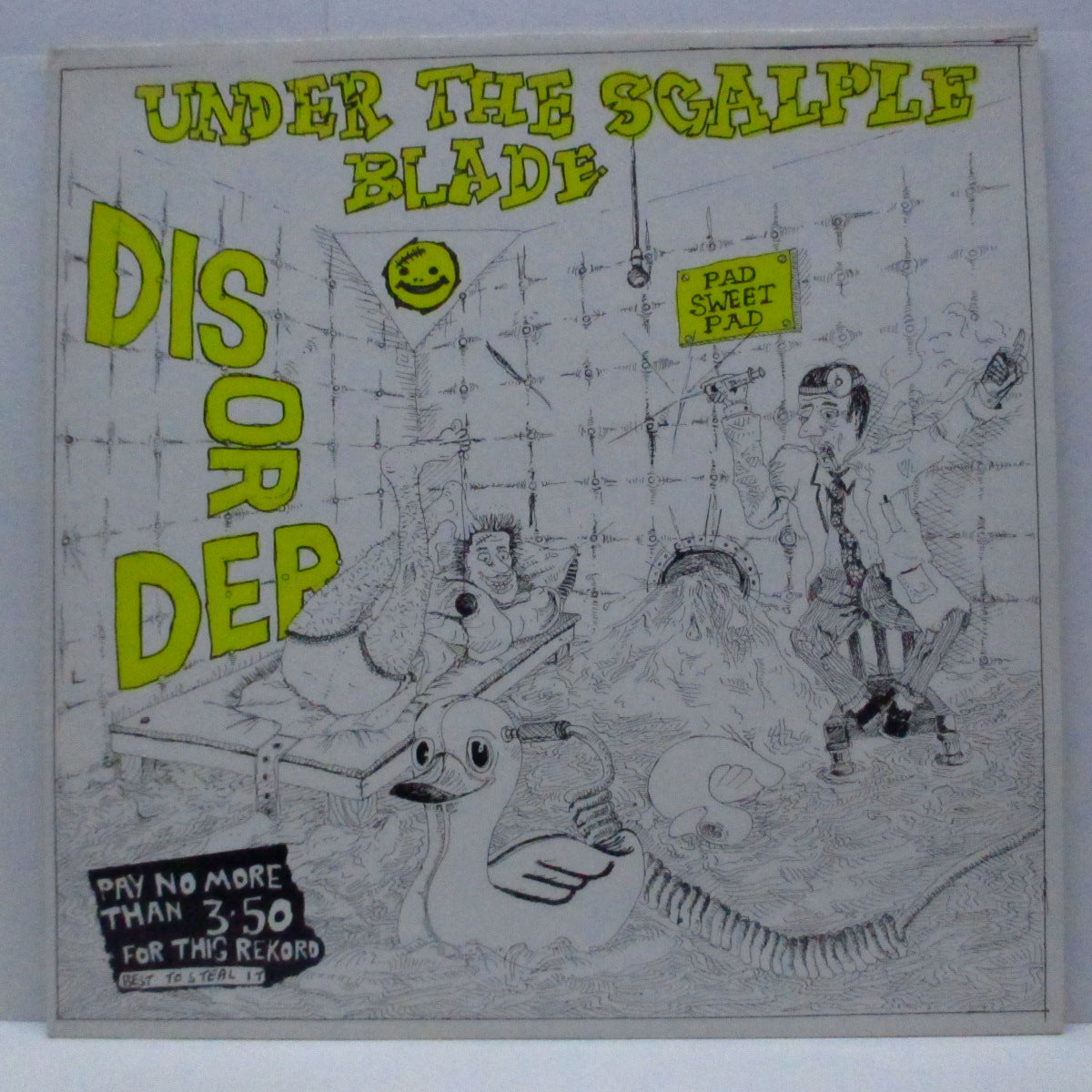 DISORDER (ディスオーダー)  - Under The Scalple Blade (UK '84 再発 LP/「黄ロゴ」ジャケ）'84年ファースト！