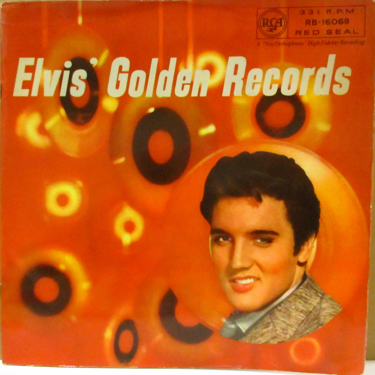 ELVIS PRESLEY (エルヴィス・プレスリー)  - Elvis' Golden Records (UK '60 セカンドプレス「レッド・シール 銀スポット・赤ラベ」モノラルLP/8頁カラー写真付きコーティング見開きジャケ)