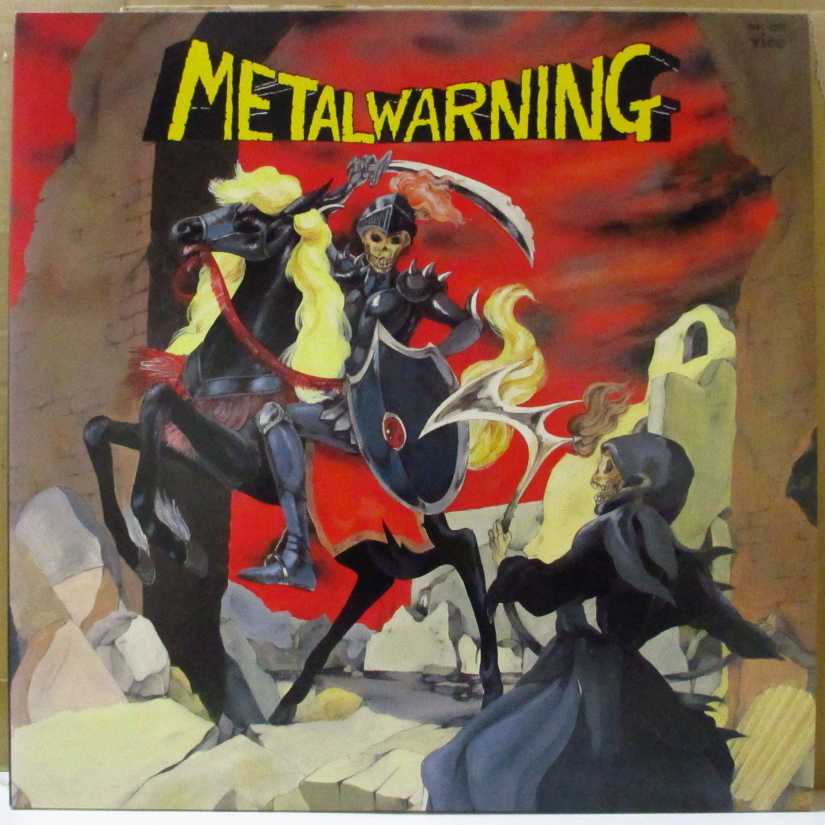 V.A. ('80s 日本・メタル/ハードロック・コンピ)  - Metal Warning (Japan オリジナル 2xLP+インサート/光沢見開きジャケ-帯欠) '87年ジャパメタ・コンピ