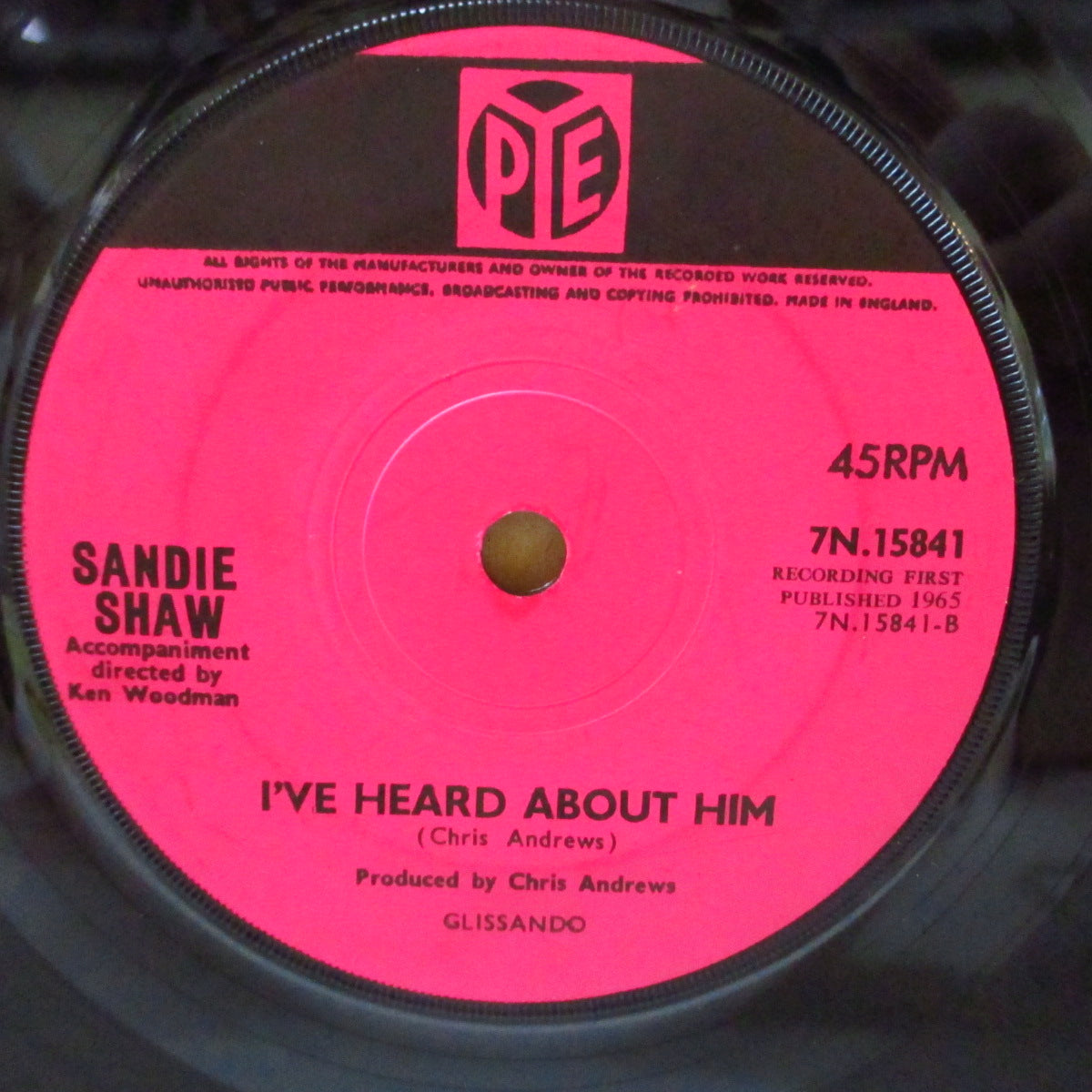 SANDIE SHAW (サンディ・ショー)  - Long Live Love (UK '65 オリジナル「ソリッド・センター」7インチ+カンパニースリーブ)スウィンギング・ロンドン+ポップコーン!