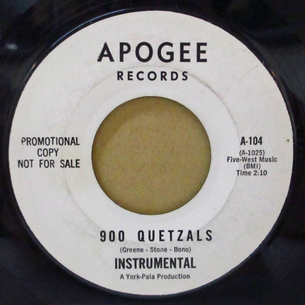 HALE & THE HUSHABYES (ヘイル＆ザ・ハッシャバイズ = ブライアン・ウィルソン、ジャッキー・デシャノン， ダーレン・ラヴ他)  - Yes Sir,That's My Baby (US 初回Apogee社プロモ白ラベ 7インチ)