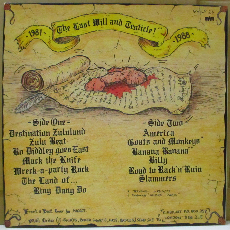 KING KURT (キング・カート)  - The Last Will & Testicle (UK オリジナル LP)