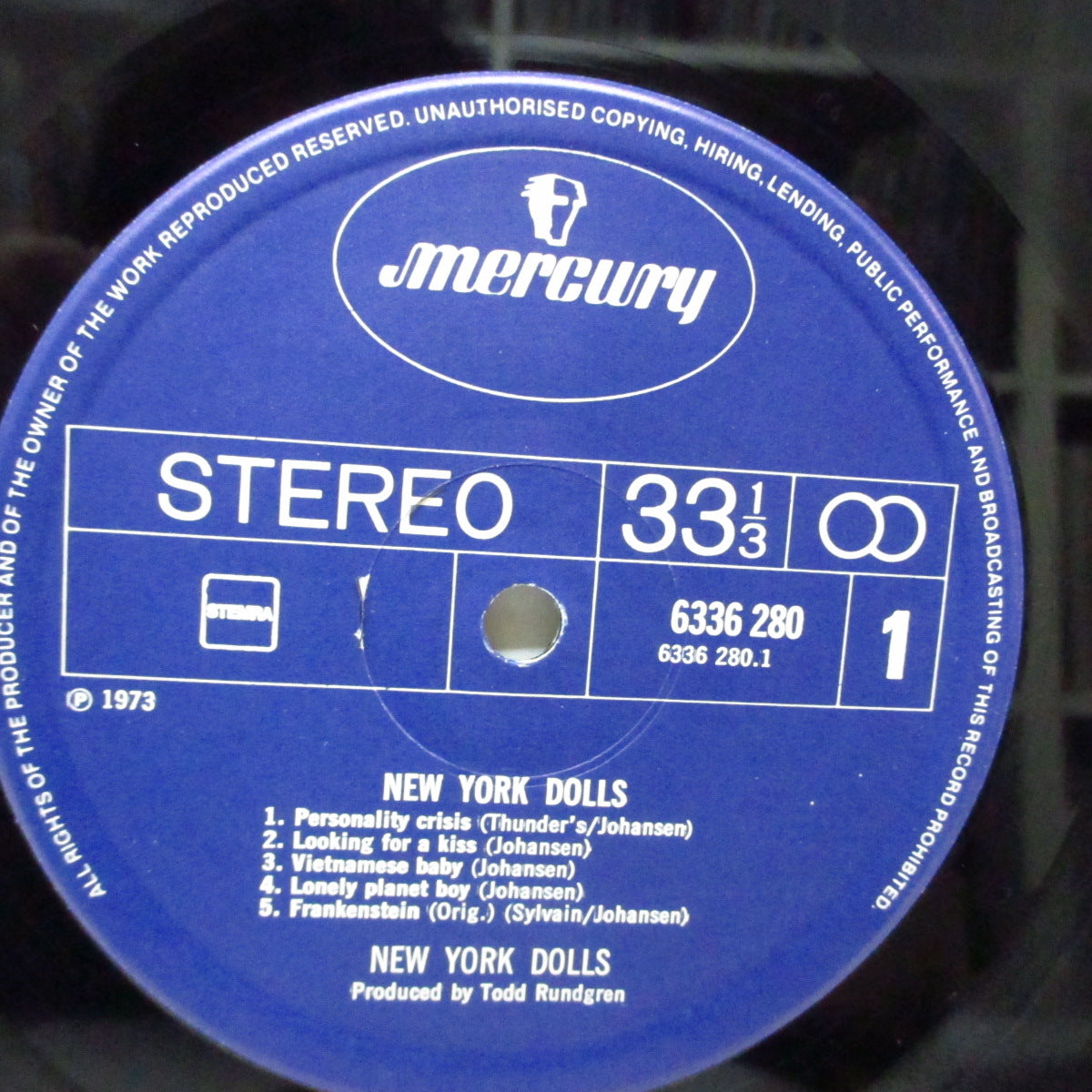 NEW YORK DOLLS (ニュー・ヨーク・ドールズ)  - S.T. [1st] (Dutch 80's 再発 LP/6336 280) 