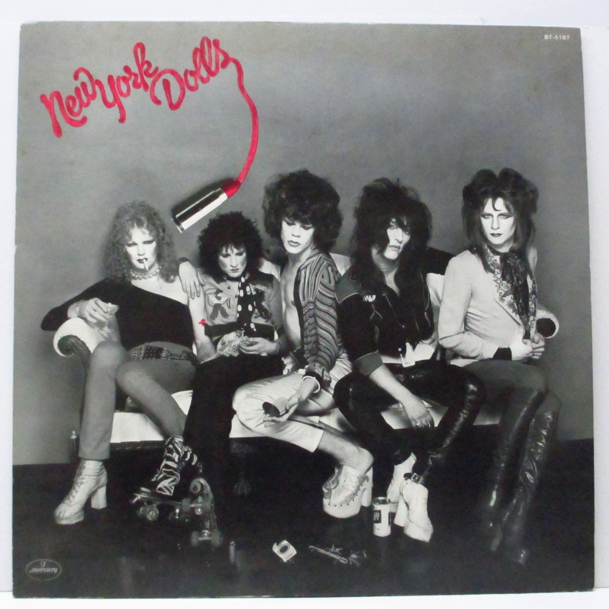 NEW YORK DOLLS (ニュー・ヨーク・ドールズ)  - S.T. [1st] (Japan '78 再発 LP/BT-5187) 帯欠 !