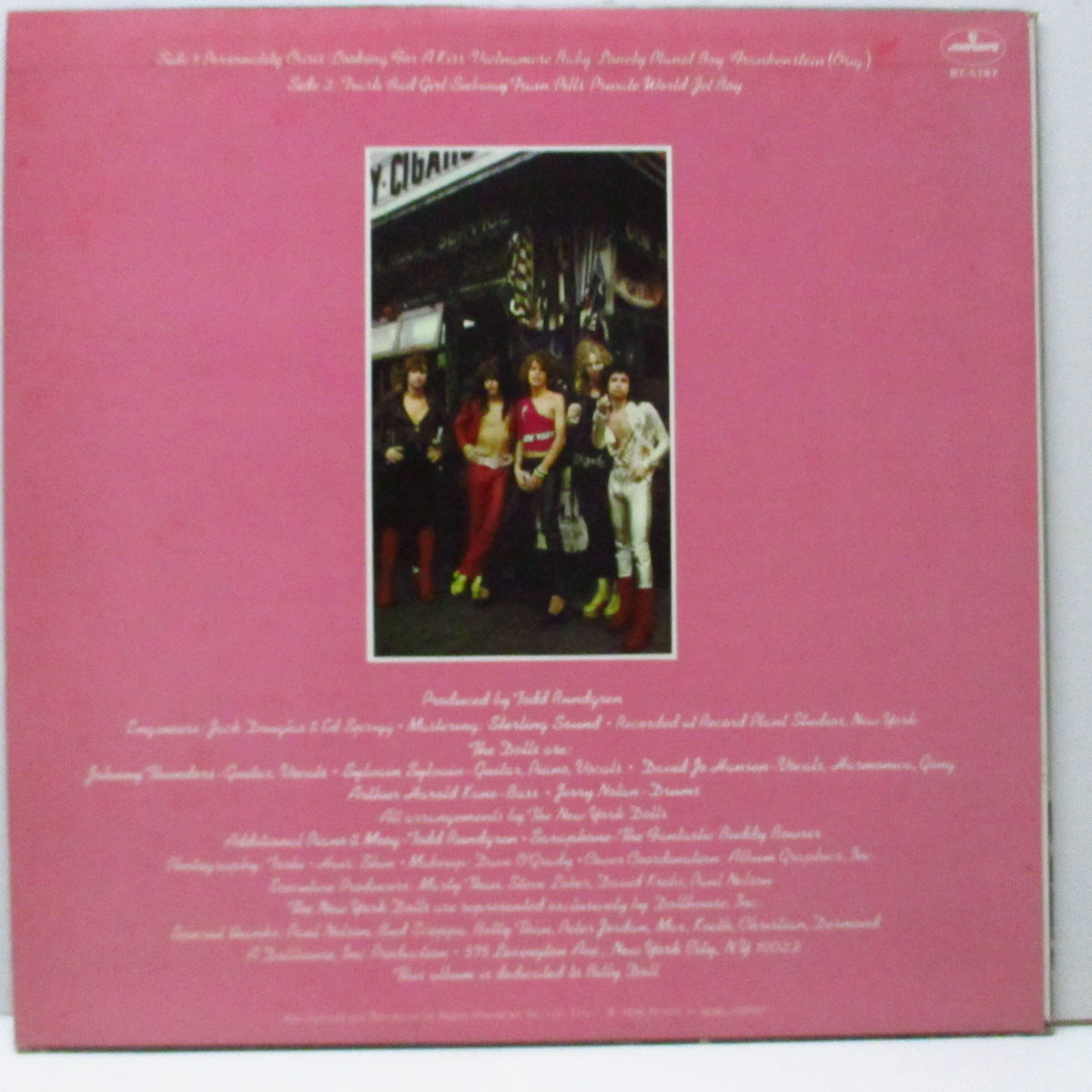 NEW YORK DOLLS (ニュー・ヨーク・ドールズ)  - S.T. [1st] (Japan '78 再発 LP/BT-5187) 帯欠 !
