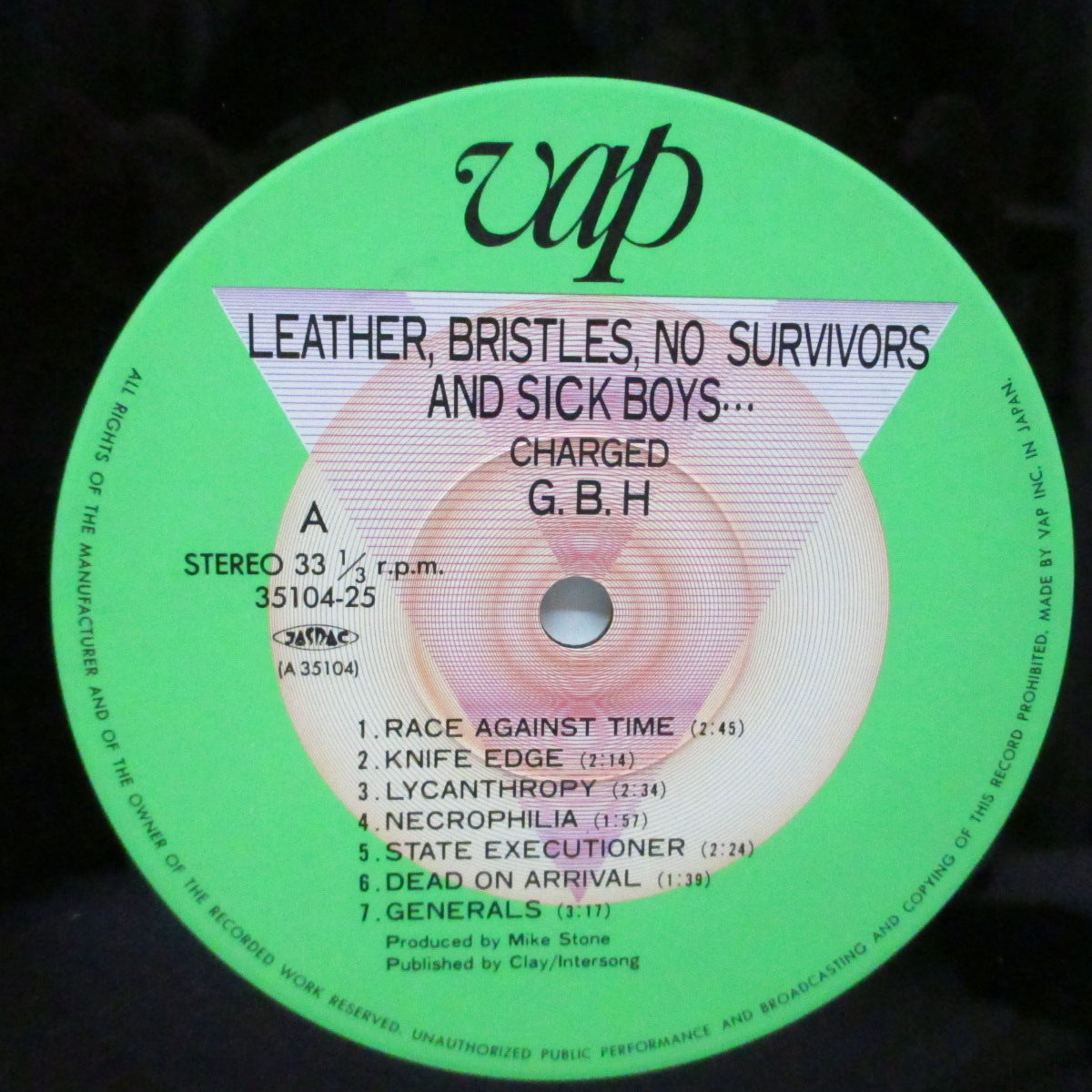 Charged G.B.H (チャージド G.B.H)  - 生存 - Leather, Bristles, No Survivors And Sick Boys (Japan オリジナル LP/帯欠) 初期コンピ！