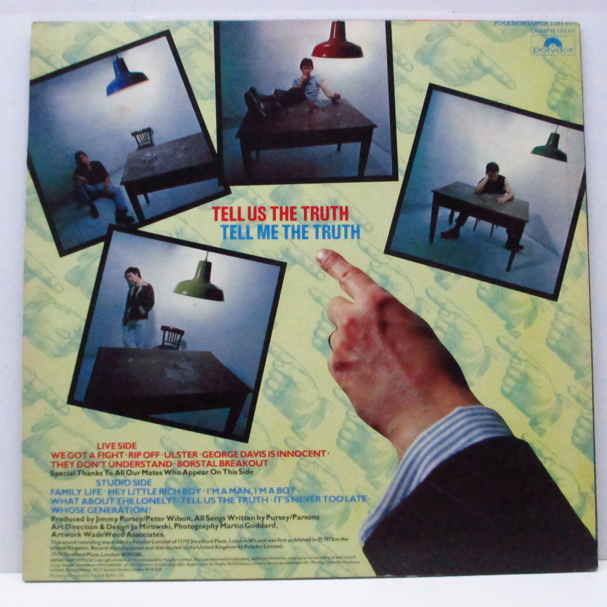 SHAM 69 (シャム 69)  - Tell Us The Truth  (UK オリジナル LP) '78年ファースト！A面ライブ、B面スタジオ！