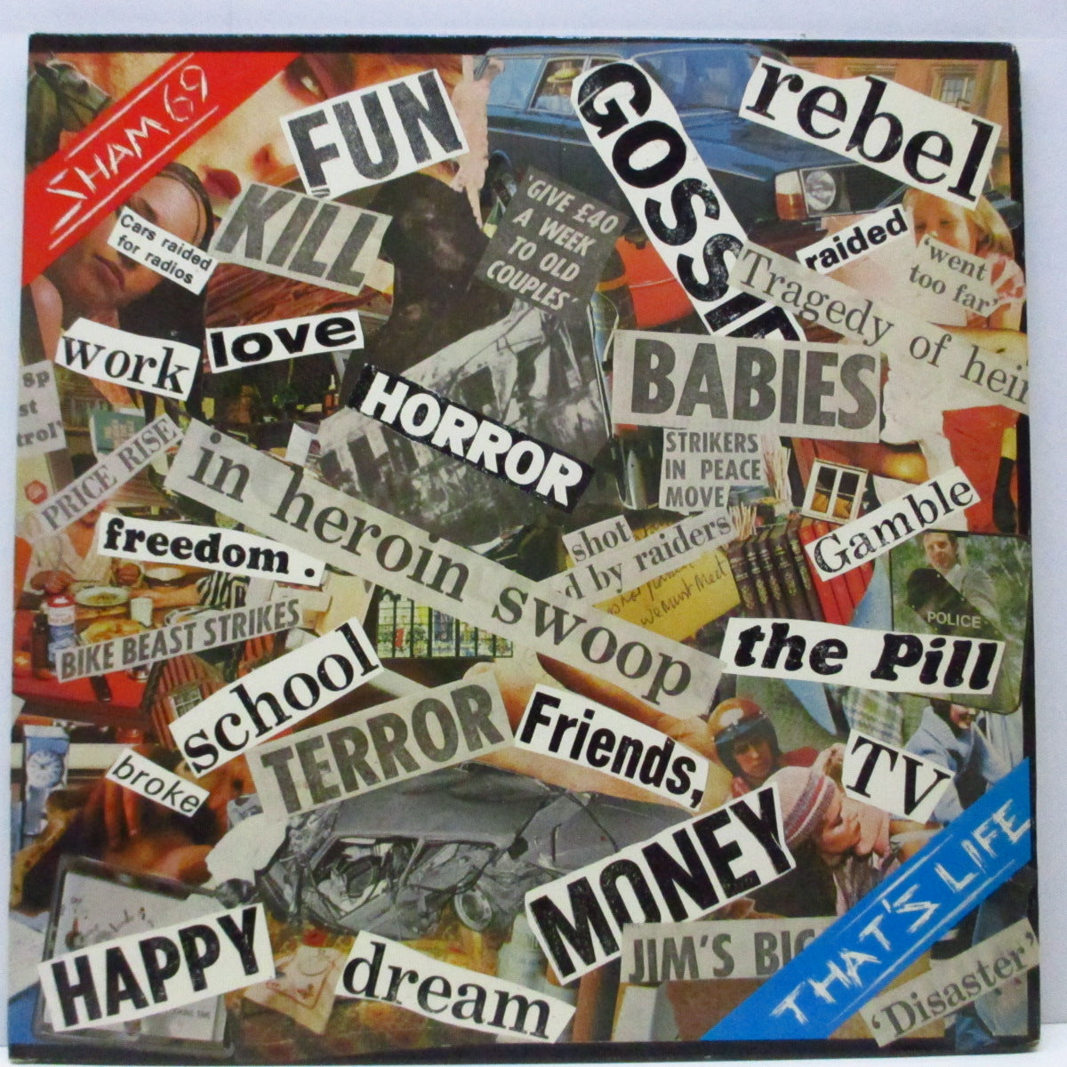 SHAM 69 (シャム 69)  - That's Life (UK オリジナル LP+初回ビッグポスター/見開きジャケ） '78年セカンド