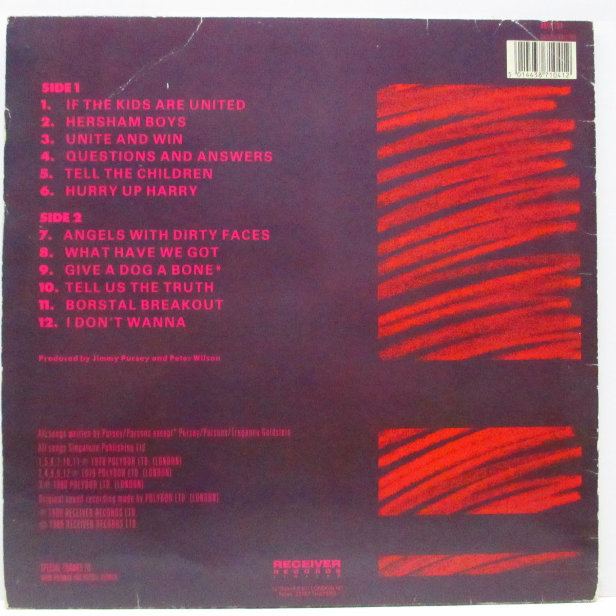 SHAM 69 (シャム 69)  - The Best Of Sham 69 : Angels With Durty Faces (UK オリジナル「濃黄ラベ」LP)
