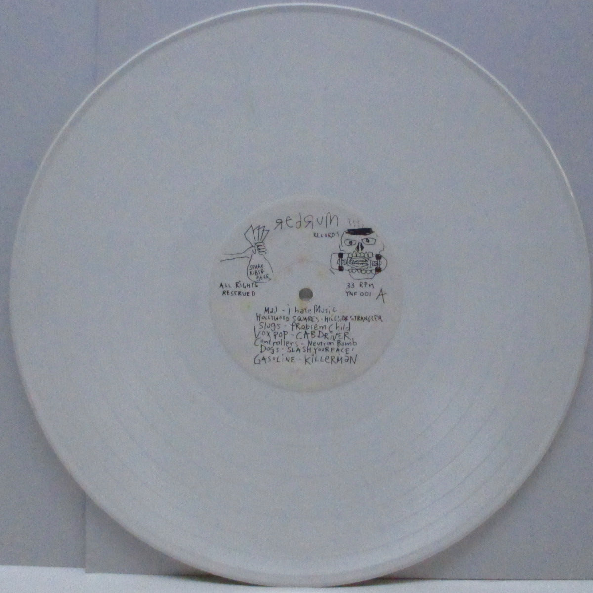 V.A. ('77-'82年各国レアパンク・コンピ)  - Killed By Death #1 (US 90's 再発「ホワイトヴァイナル」LP） インサート無！