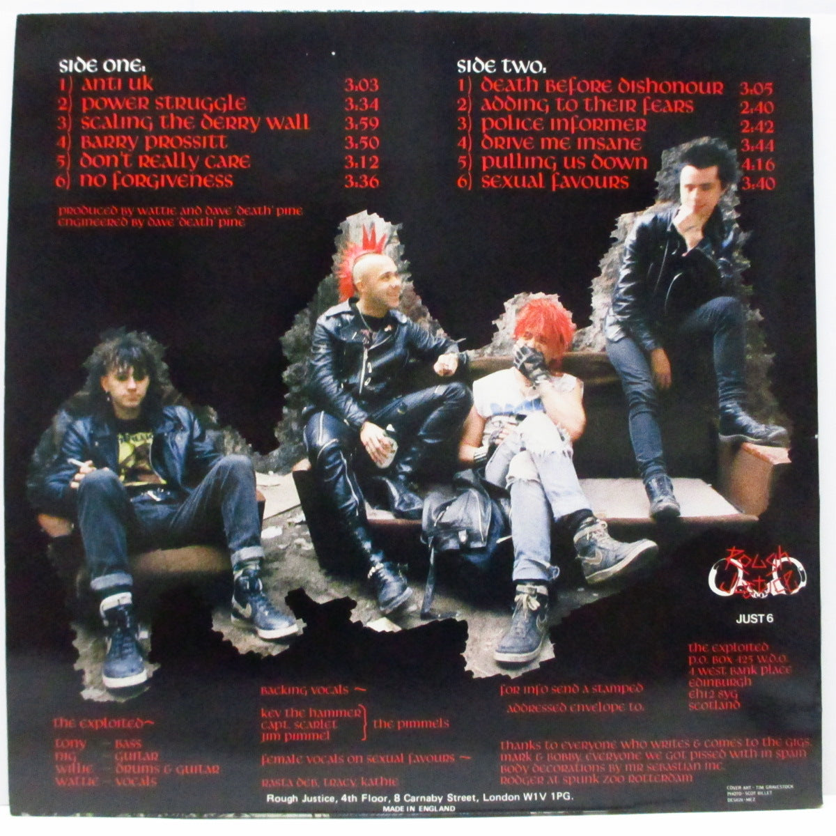 EXPLOITED, THE (ジ・エクスプロイテッド)  - Death Before Dishonour (UK オリジナル LP+インナー）近年稀な美品！