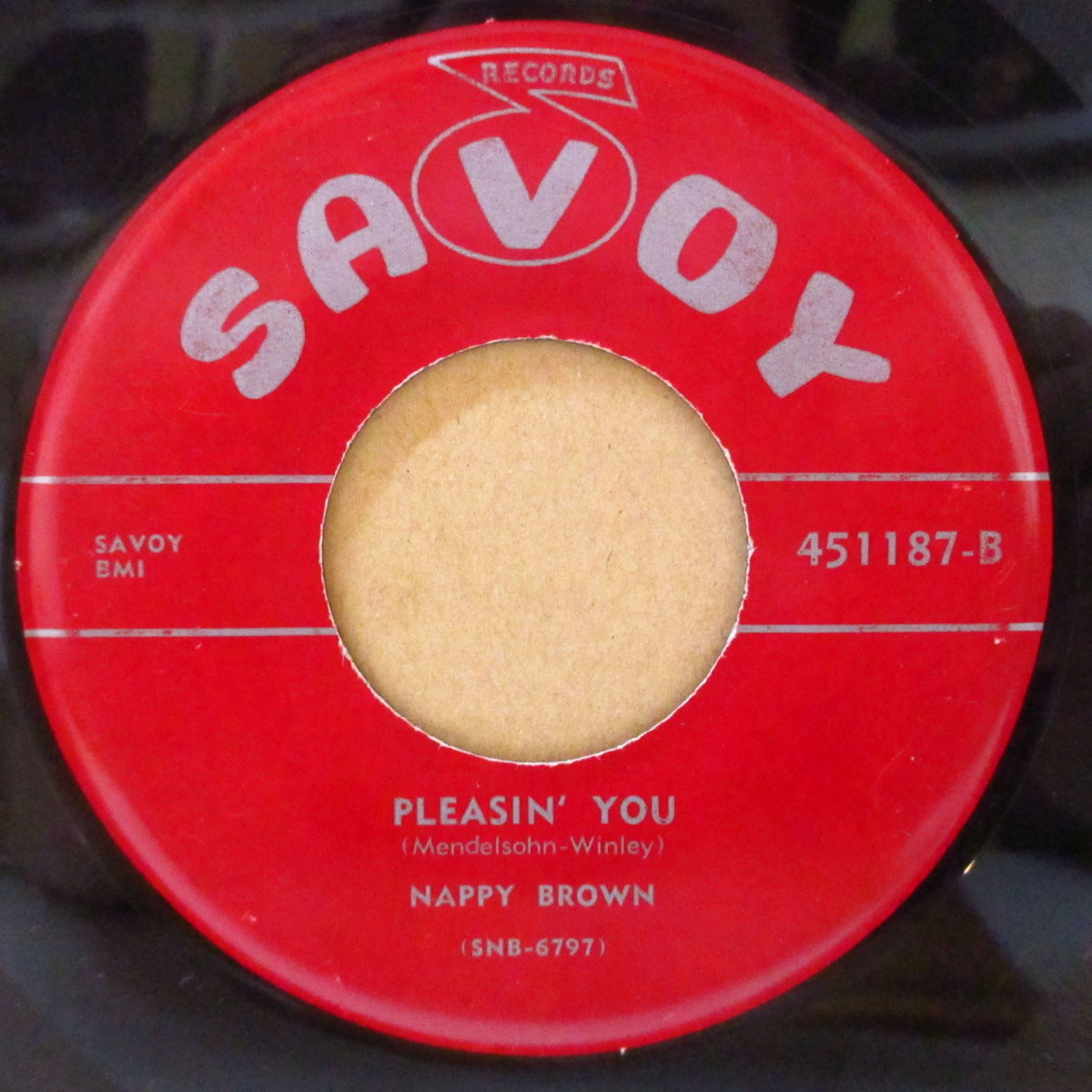 NAPPY BROWN (ナッピー・ブラウン)  - Open Up That Door / Pleasin' You (US '56 オリジナル 7インチ) R&Bジャイヴァー！