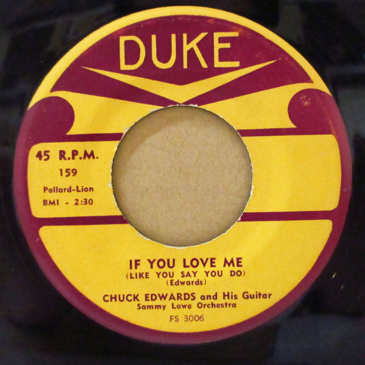 CHUCK EDWARDS (チャック・エドワーズ)  - You Move Me / If You Love Me (US '56 オリジナル 7インチ)ストロール R&B！