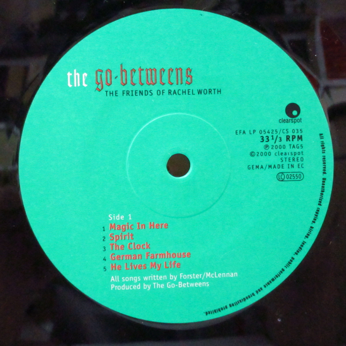 GO-BETWEENS, THE (ザ・ゴー・ビトウィーンズ)  - The Friends Of Rachel Worth (German オリジナル180グラム重量 LP/裏ジャケ曲目が赤文字の見開きジャケバージョン) '00年7thアルバム