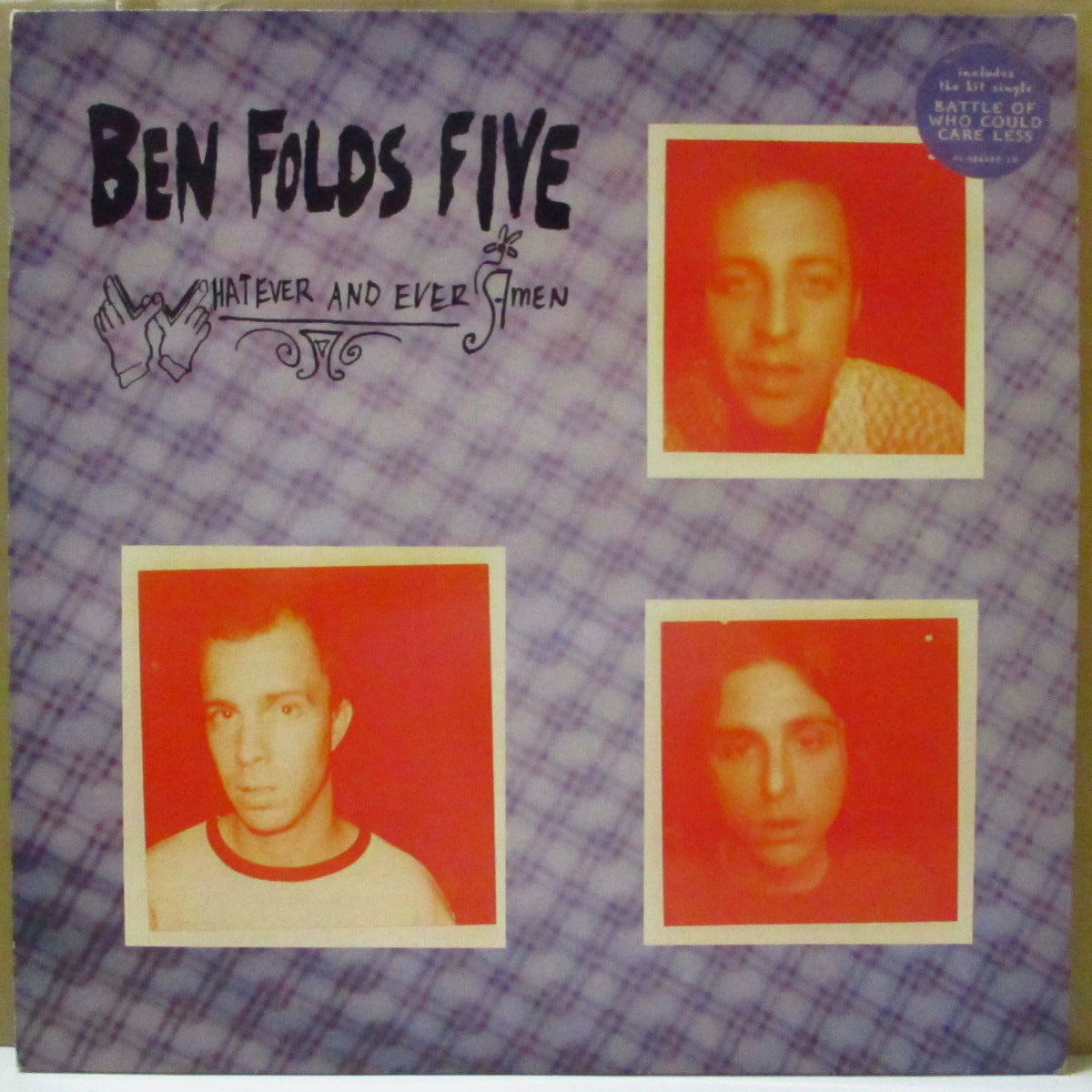 BEN FOLDS FIVE (ベン・フォールズ・ファイヴ)  - Whatever And Ever Amen (EU オリジナル LP+ソフト紙インナー/レアステッカー付き光沢ジャケ) '97年2ndアルバム