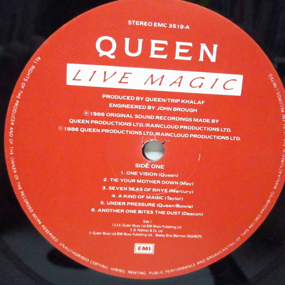 QUEEN (クイーン)  - Live Magic (UK オリジナル LP+角丸インナー/光沢見開ジャケ)