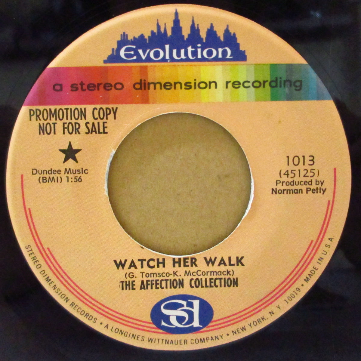 AFFECTION COLLECTION, THE (ザ・アフェクション・コレクション)  - I Don't Mind (US '69 プロモ・クレジット・ラベ 7インチ)アソシエーションのフォロワー的、脱力系美メロ・ソフトロック名曲！