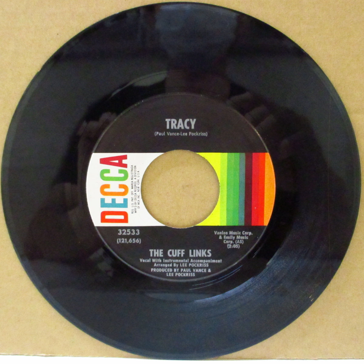 CUFF LINKS, THE (ザ・カフ・リンクス)  - Tracy / Where Do You Go？(US '69 オリジナル7インチ)ソフトロック・クラシック！