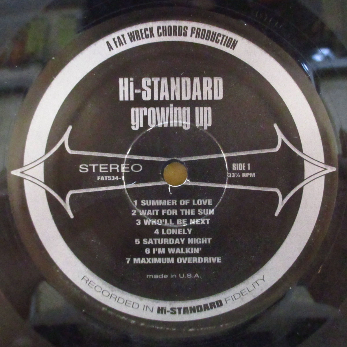 Hi-STANDARD (ハイ・スタンダード)  - Growing Up (US オリジナル LP+インサート) '96年1stアルバム